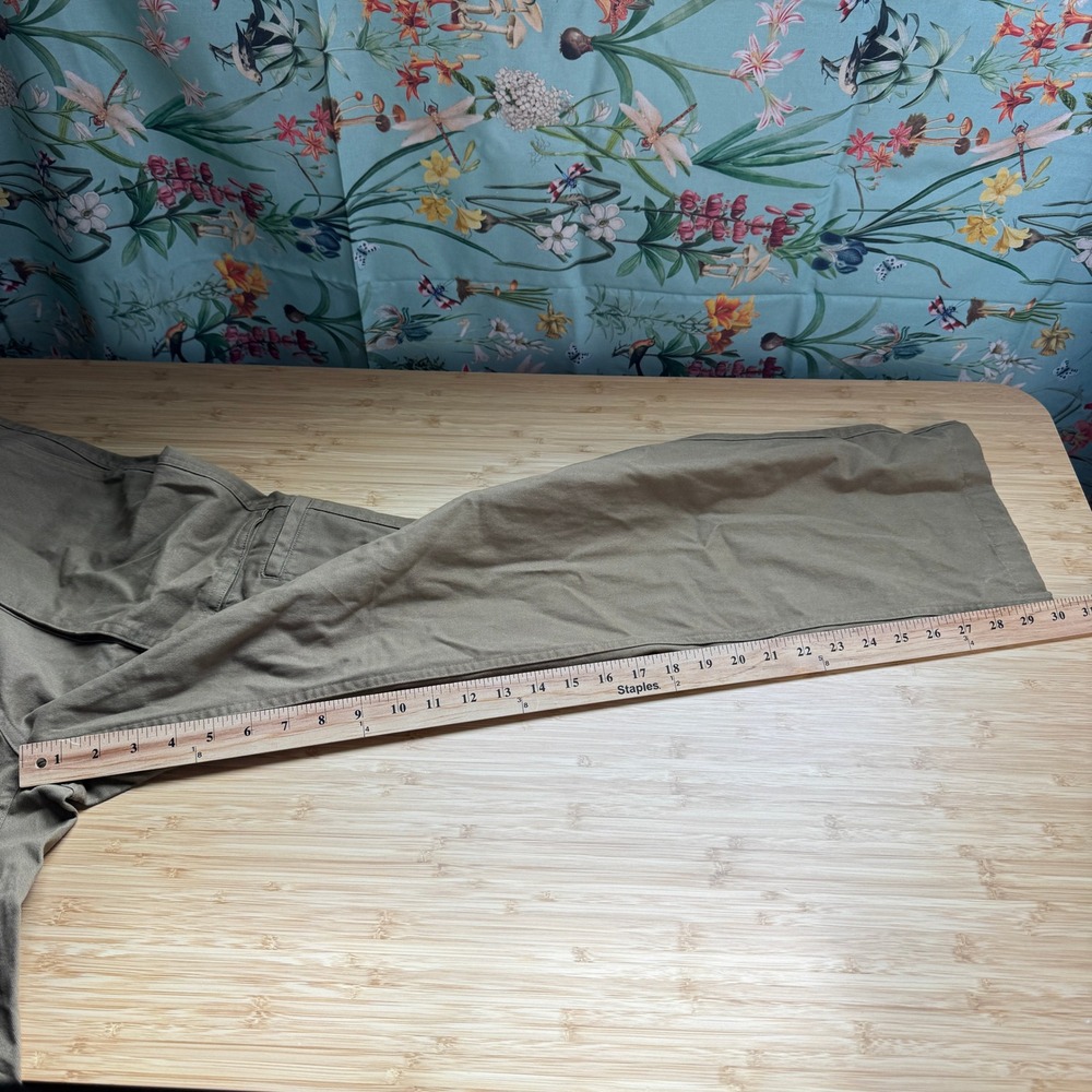 Mode Of One Mens Army Brown Relaxed Fit Straight Leg Utility Pants 30 - Picture 10 of 15